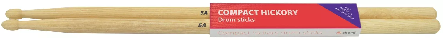 Chord Compact Hickory Drum Sticks – 1 Pair – H5AWC