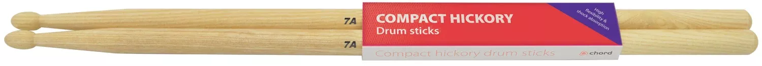 Chord Compact Hickory Drum Sticks – 1 Pair – H7AWC