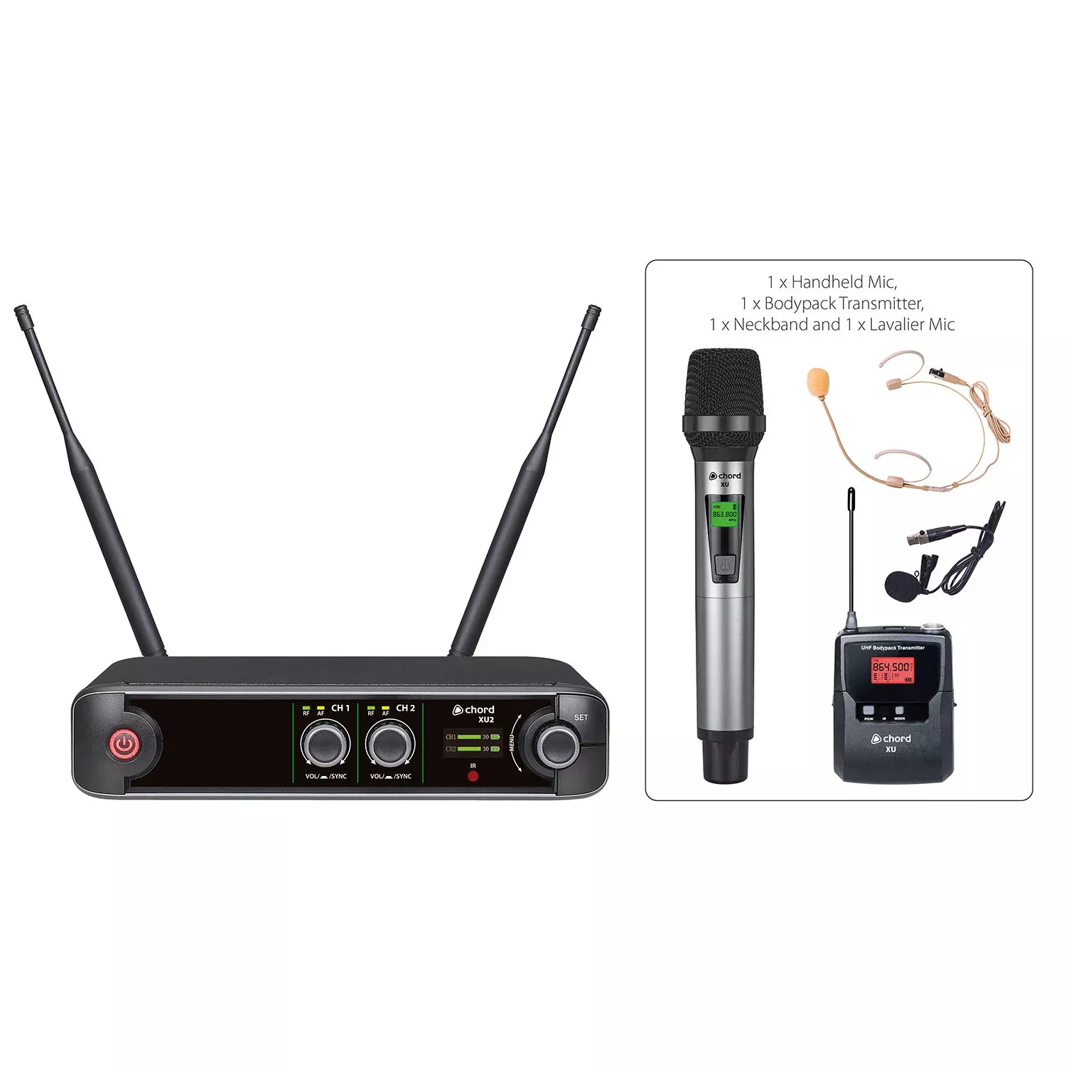 Chord XU series UHF Microphone Systems – XU2-C