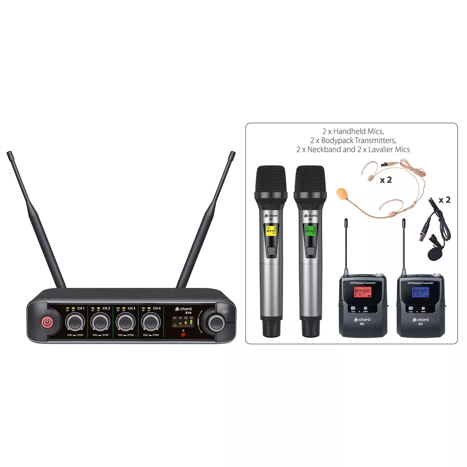 Chord XU series UHF Microphone Systems – XU4-C
