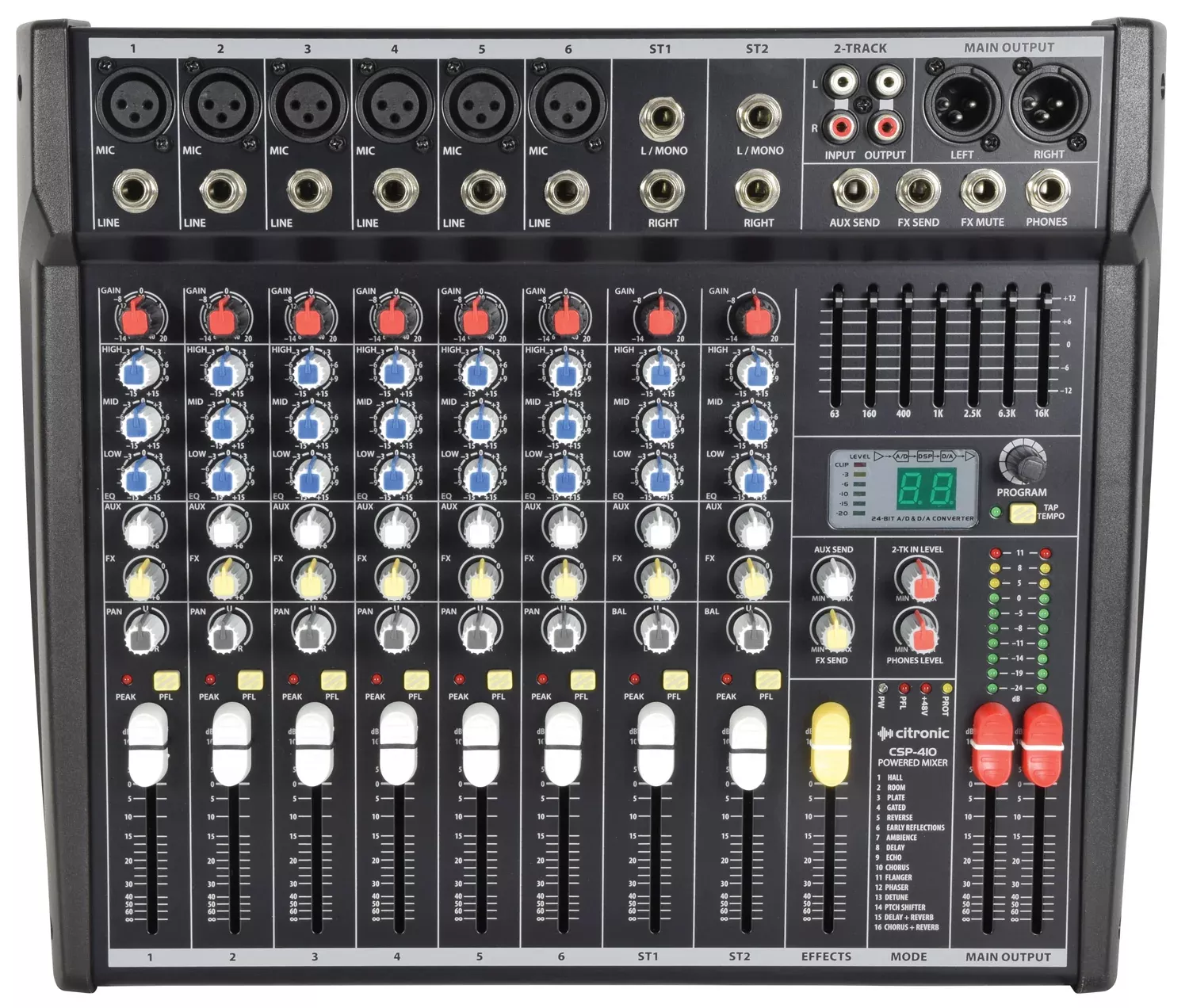 Citronic CSP Series Compact Powered Mixers with DSP – CSP-410