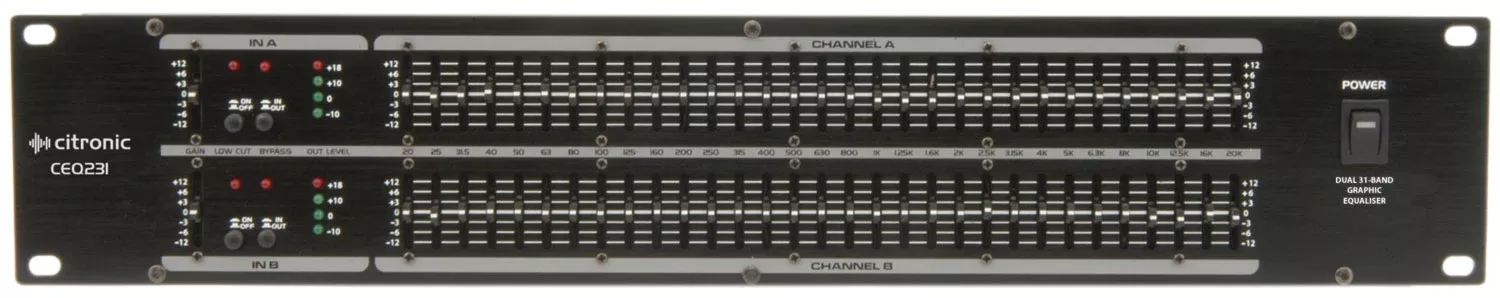 Citronic Dual 31-band Graphic EQ – CEQ231