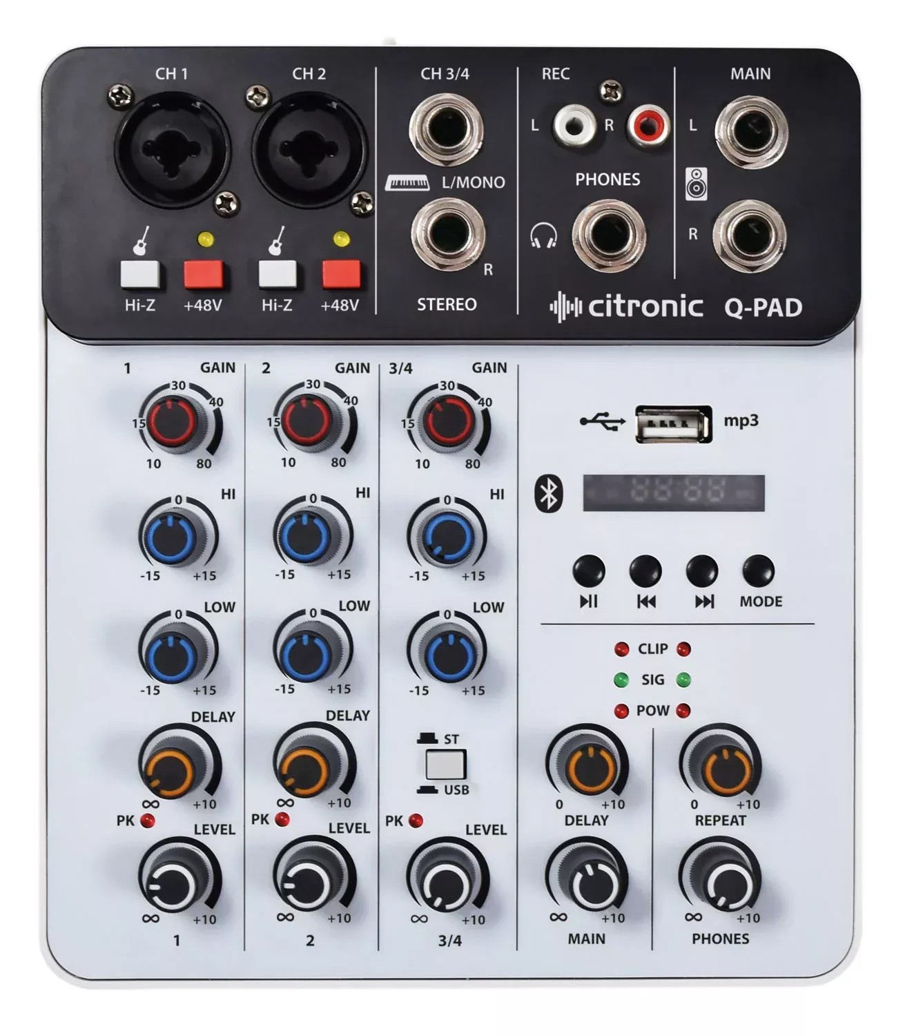 Citronic Q-PAD Mini Mixer with USB/BT and Audio Interface