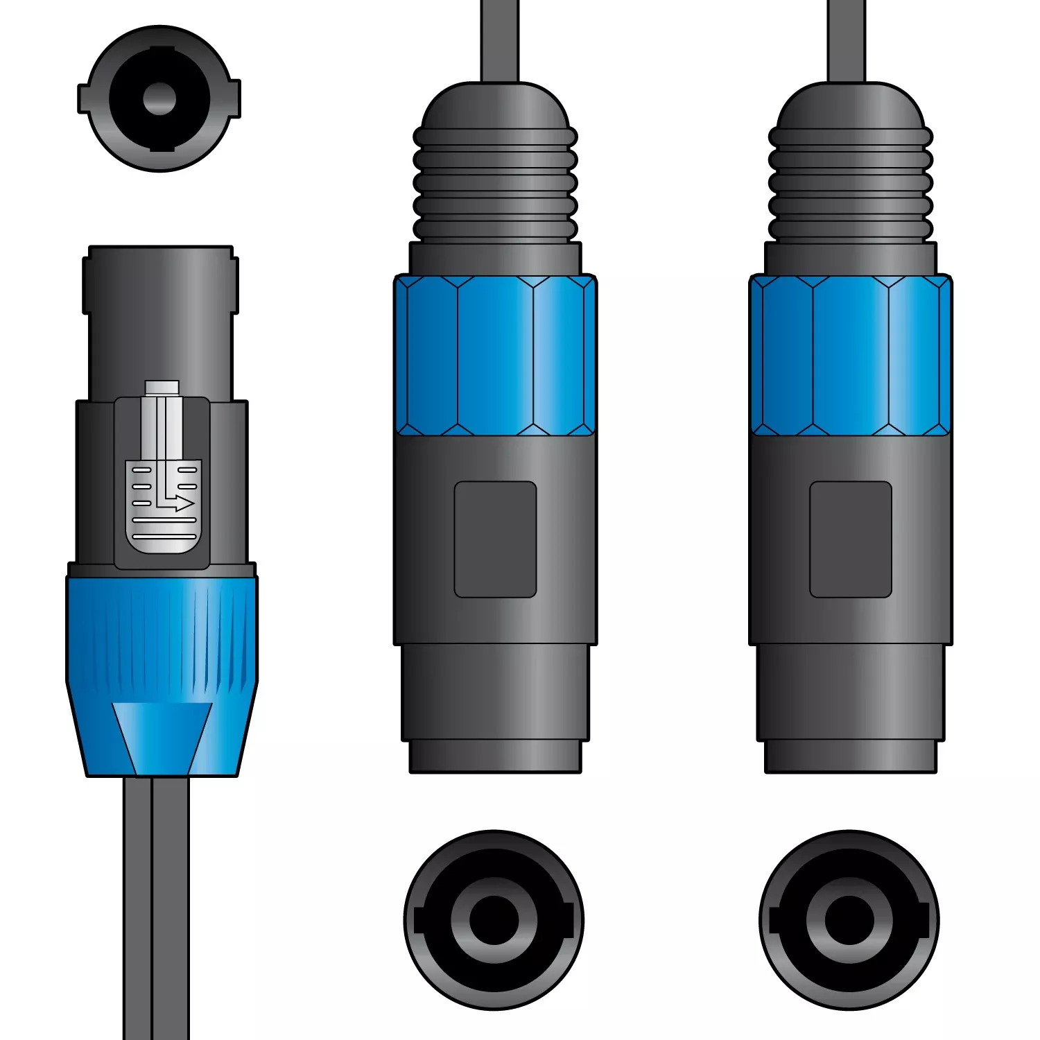 Citronic Speaker Splitter Lead Speaker Plug - 2 x Speaker Sockets