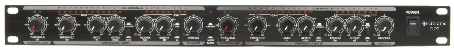 Citronic Stereo Compressor / Limiter / Gate – CL22