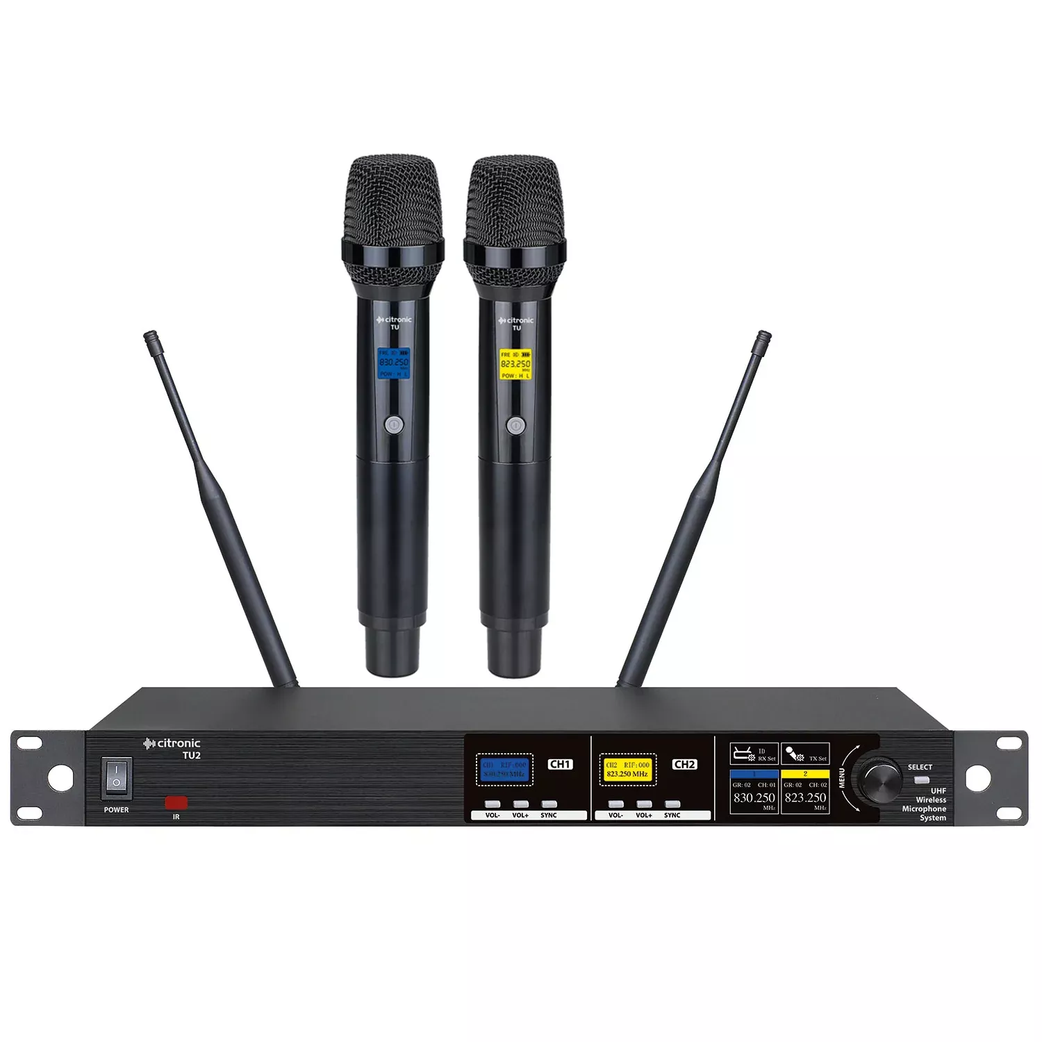 Citronic TU-series PLL Tuneable UHF Wireless Microphone System – TU2-H
