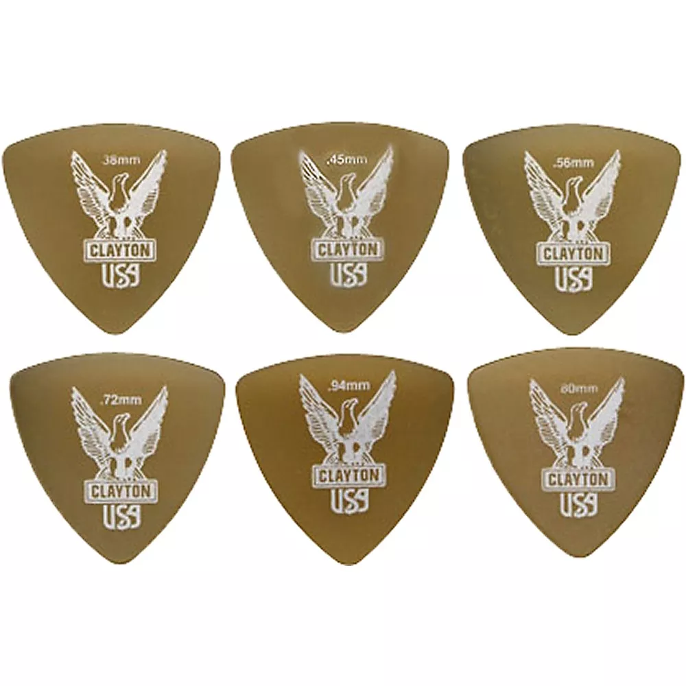 Clayton Ultem Rounded Triangle Guitar Picks .45 mm 1 Dozen