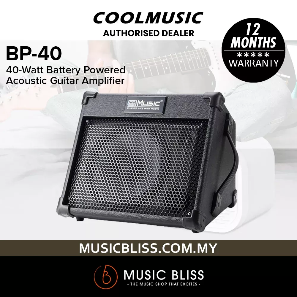 COOLMusic BP-40 40-Watt Battery Powered Acoustic Guitar Amplifier