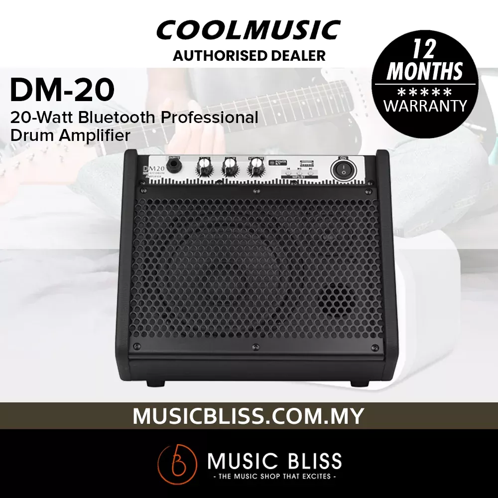 COOLMusic DM-20 20-Watt Bluetooth Professional Drum Amplifier