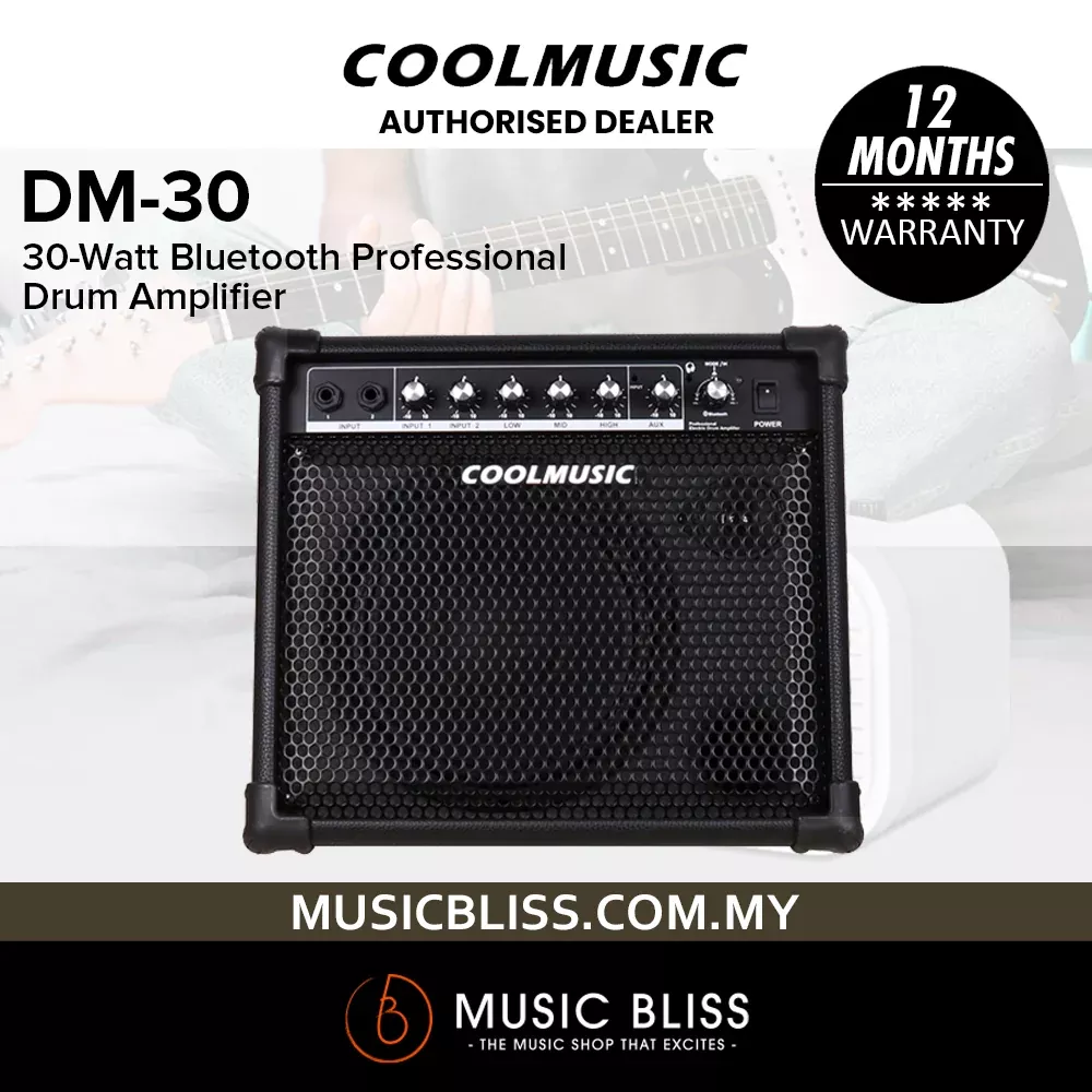 COOLMusic DM-30 30-Watt Bluetooth Professional Drum Amplifier