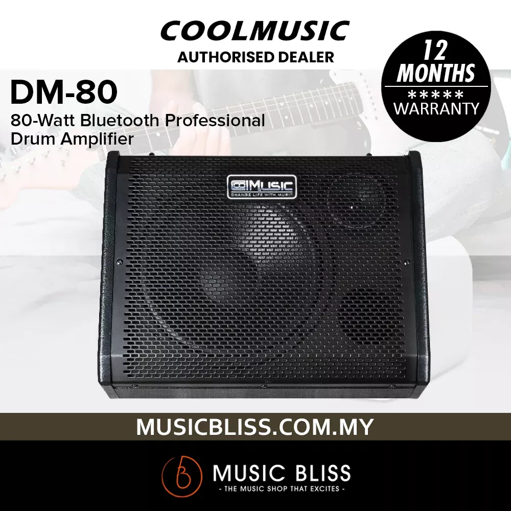 COOLMusic DM-80 80-Watt Bluetooth Professional Drum Amplifier