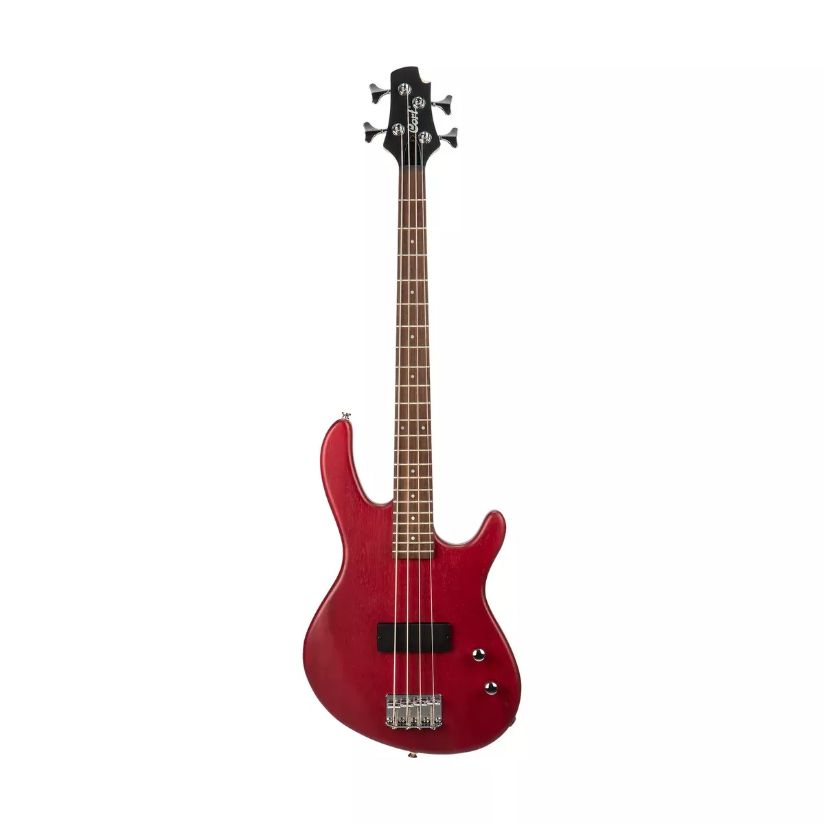 Cort Action Junior Bass Guitar, Open Pore Black Cherry