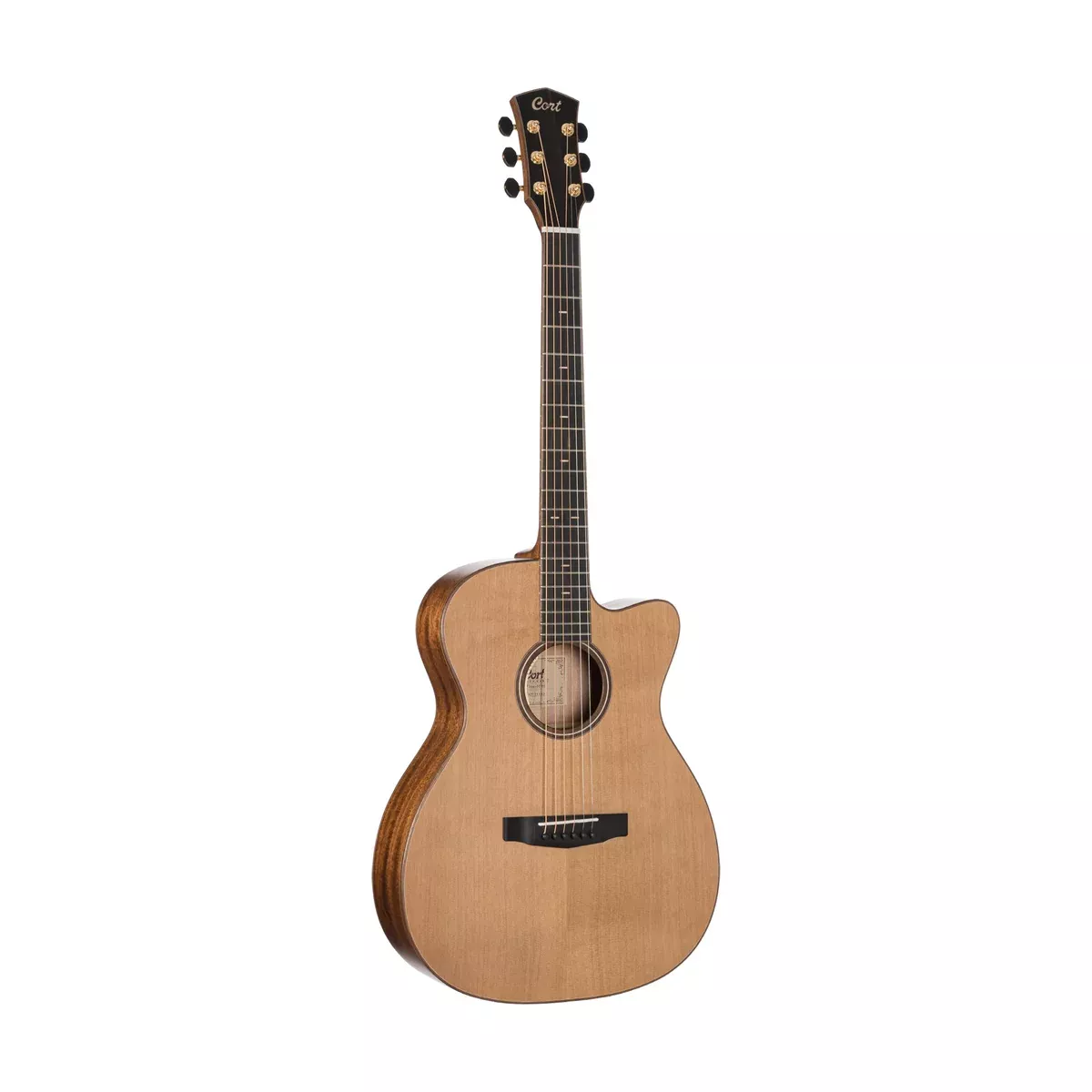 Cort Flow-OC Acoustic Guitar w/Case, Natural Satin