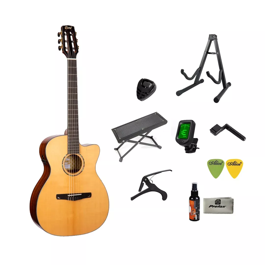 Cort Gold-OC8 Nylon Classical Guitar with Bag – Natural