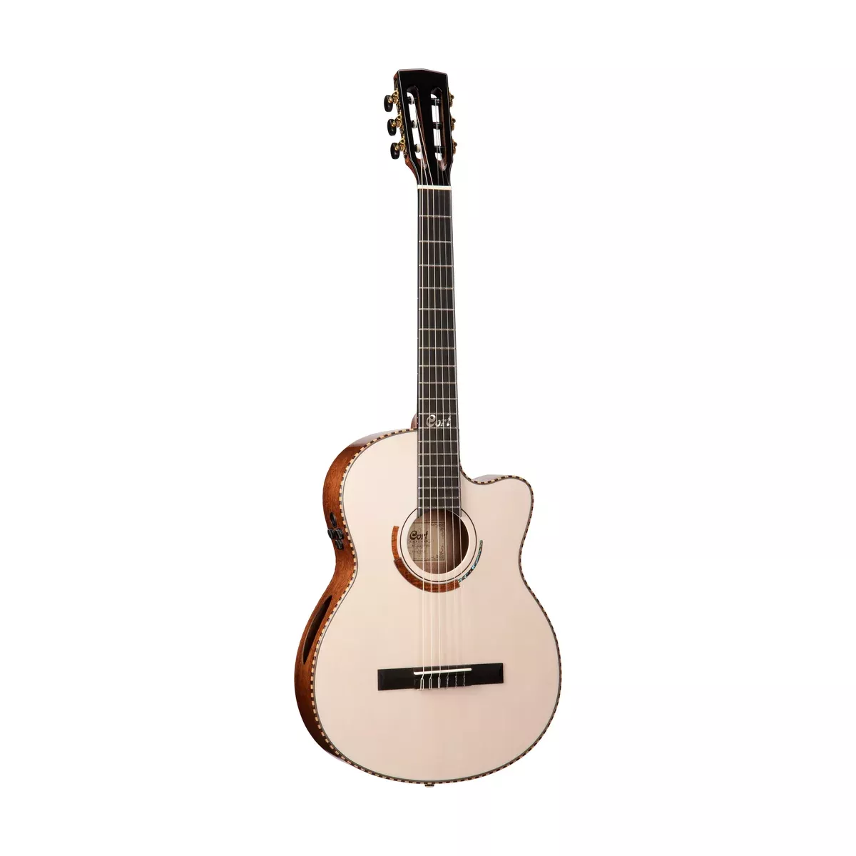 Cort Solencanto Classical Guitar, White Blonde Gloss