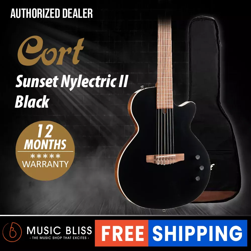 Cort Sunset Nylectric II Electro-Classical Guitar – Black
