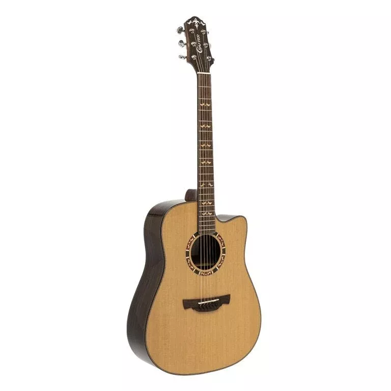 Crafter STG D18CE Pro Electro-Acoustic Guitar – Solid Cedar Dreadnought Cutaway Natural (STG D18CE PRO)