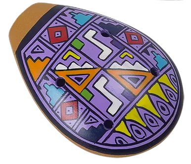 Cusco Medium Painted Ceramic Ocarina