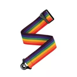 D’Addario Auto Lock Polypro Guitar Strap, Rainbow PWSAL411