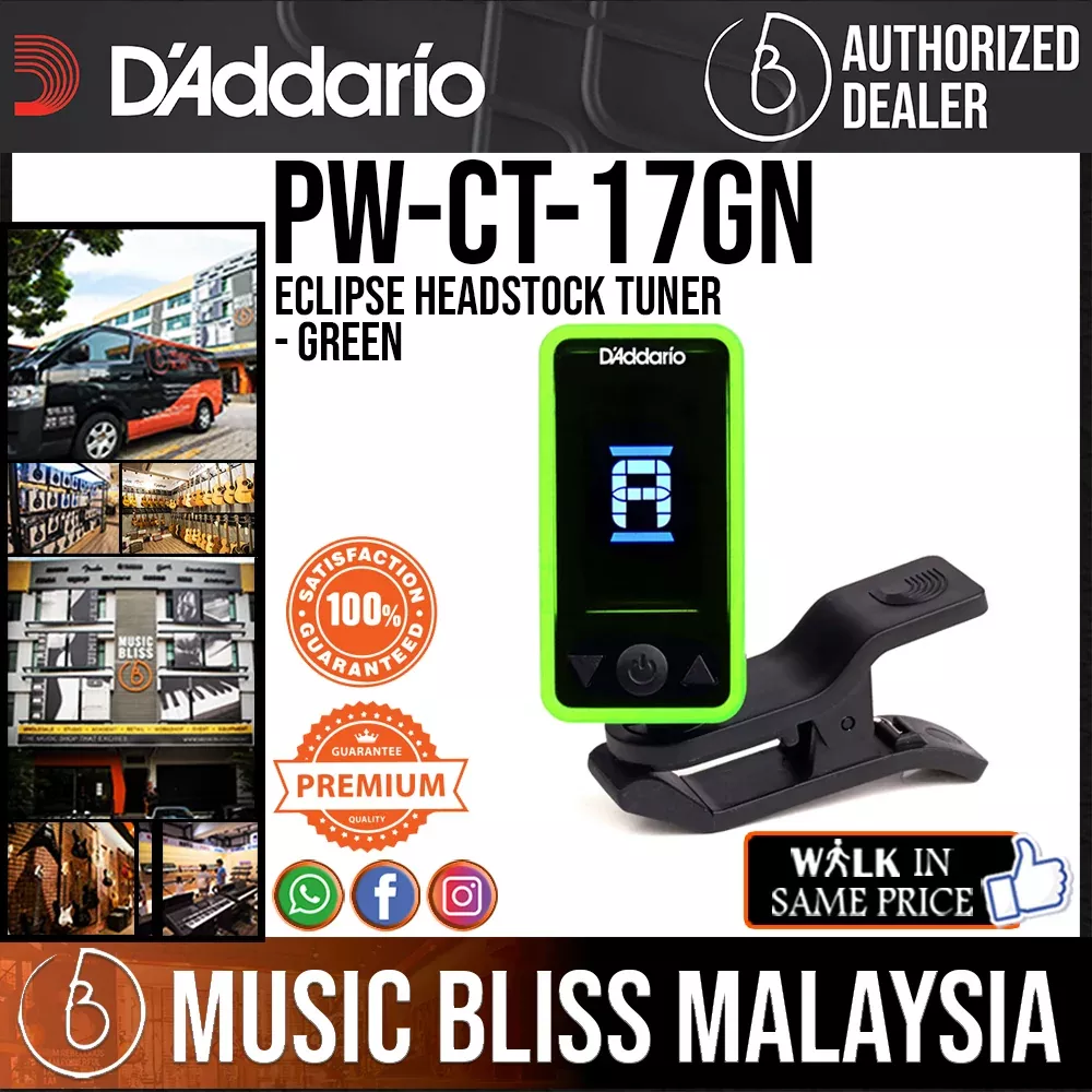 D’Addario Eclipse Headstock Tuner – Green
