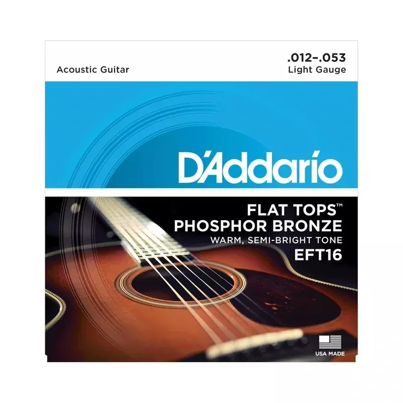 D’Addario EFT16 Flat Tops Phosphor Bronze Light Gauge Guitar Strings