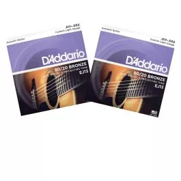 D’Addario EJ13 80/20 Bronze Acoustic Guitar Strings 2 Complete Sets