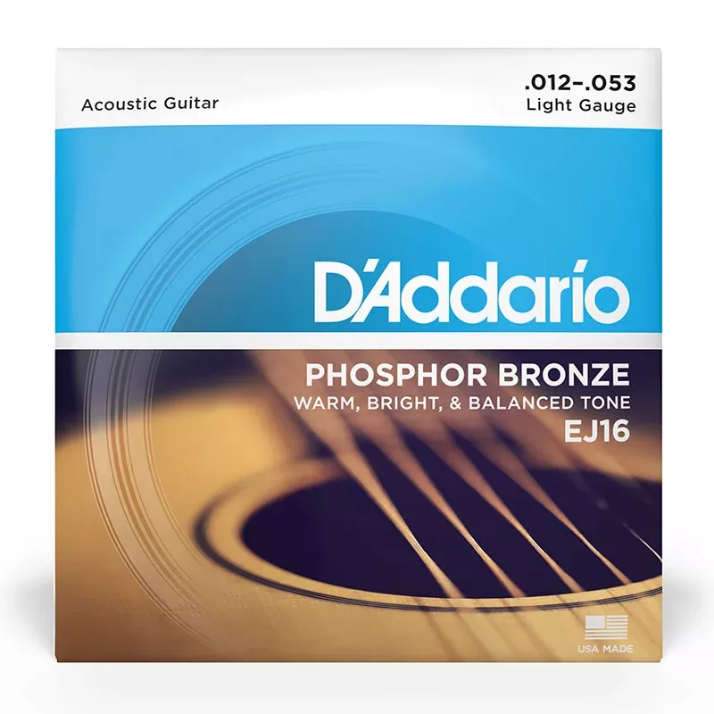 D’Addario EJ16 Phosphor Bronze Light Acoustic Guitar Strings