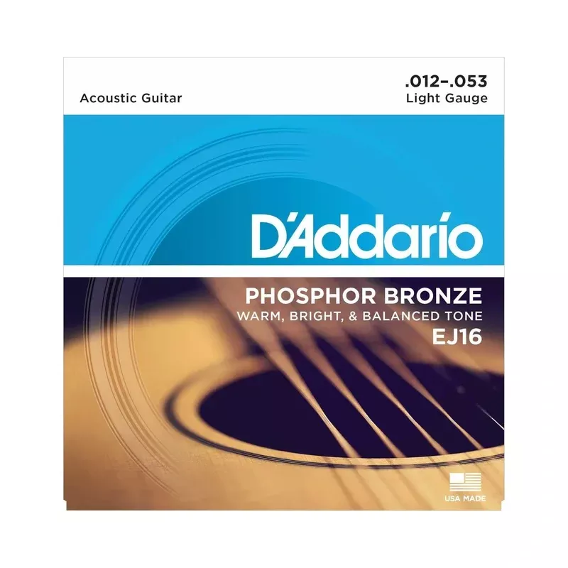 D’Addario EJ16 Phosphor Bronze Light Gauge Acoustic Guitar Strings