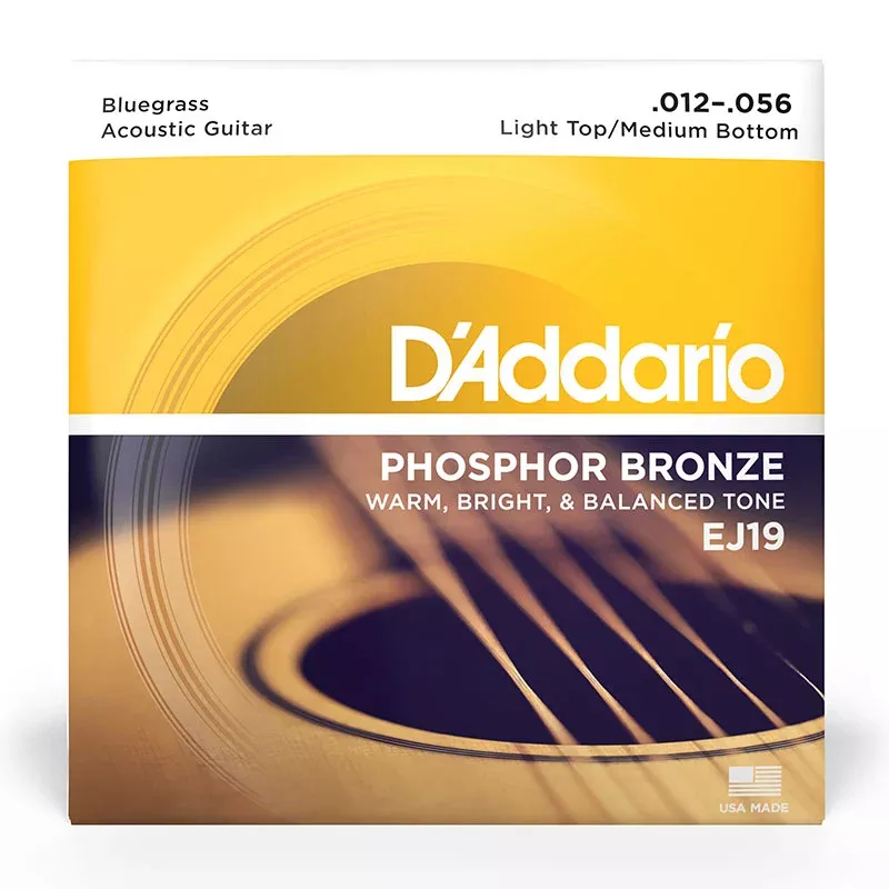 D’Addario EJ19 Light Top/Medium Bottom Phosphor Bronze Bluegrass Acoustic Guitar Strings