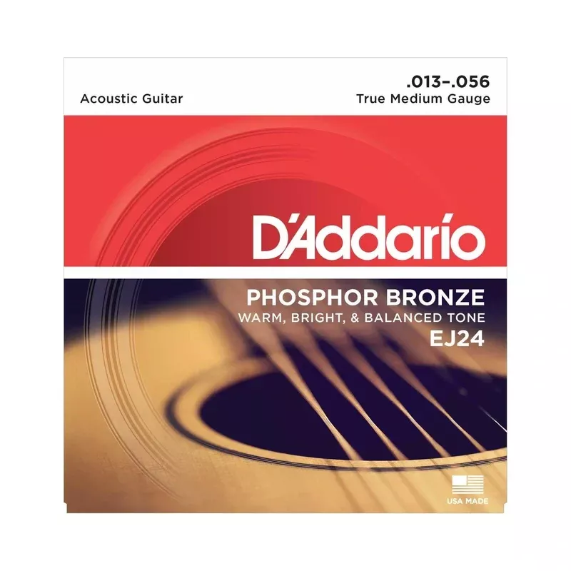 D’Addario EJ24 Phosphor Bronze True Medium Gauge Acoustic Guitar Strings