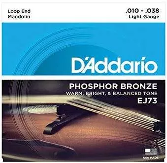 D’Addario EJ73 Phosphor Bronze Light Mandolin Strings (10-38)