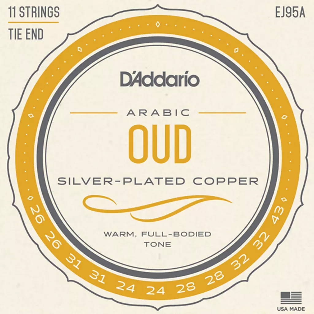 D’Addario EJ95A Silver-Plated Copper 11-String Oud Strings for Arabic Tuning