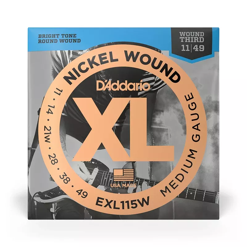 D’Addario EXL115W Medium – Nickel Wound Electric Guitar Strings