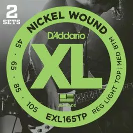 D’Addario EXL165TP BASS Guitar Strings Strings 2 Sets