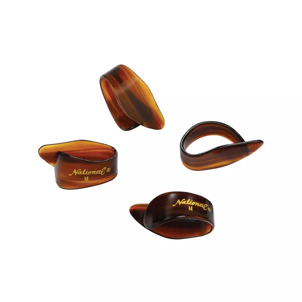 D’Addario NP7T-04 National Thumb Picks, Medium Shell Celluloid, 4-Pack
