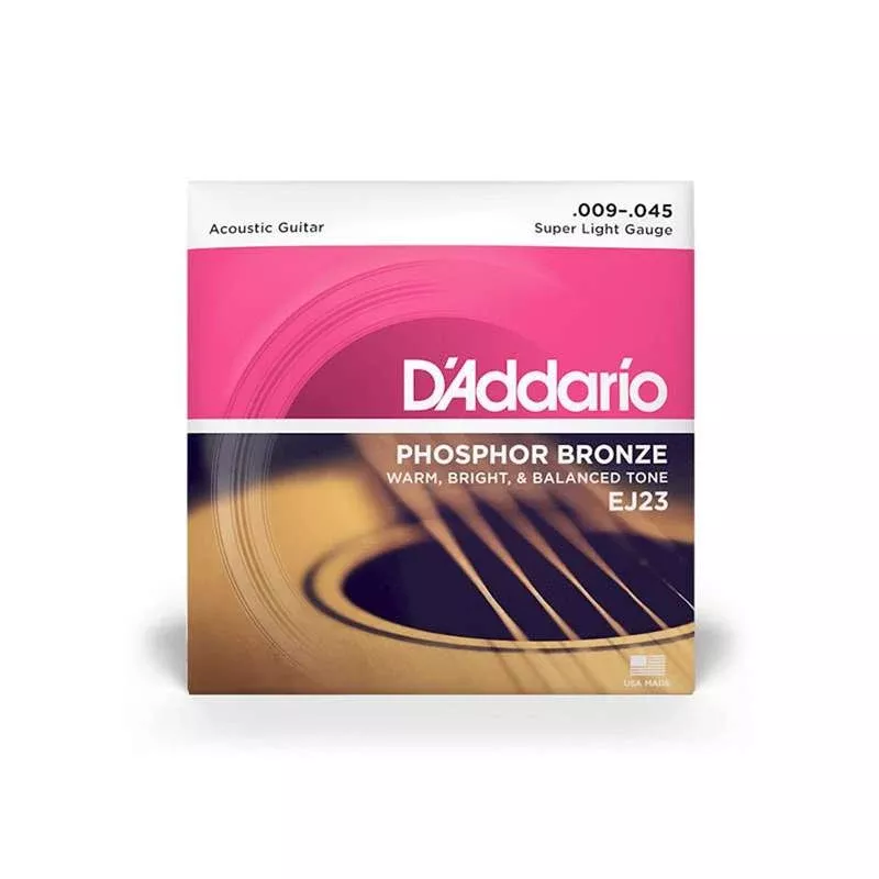 D'Addario Phosphor Bronze Extra Super Light Strings - 9-47