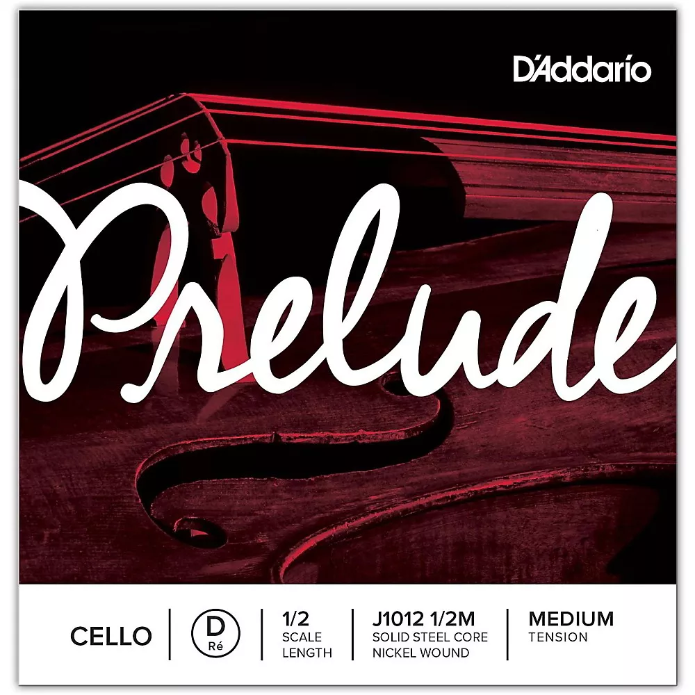 D'Addario Prelude Cello D String 1/2 Size