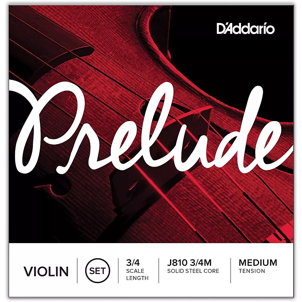 D'Addario Prelude Violin String Set 3/4 Size