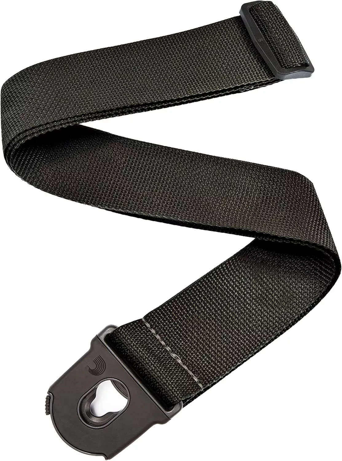 D'Addario PW-SPL-200 Locking Guitar Strap-Black