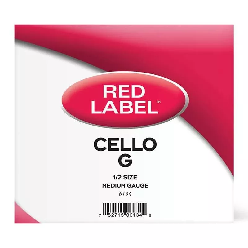 D'Addario Red Label Cello 1/2 G String - Single