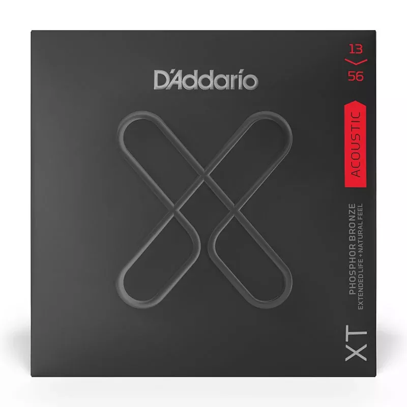 D’Addario XT Phosphor Bronze Coated Acoustic Guitar Strings – Medium (13-56)