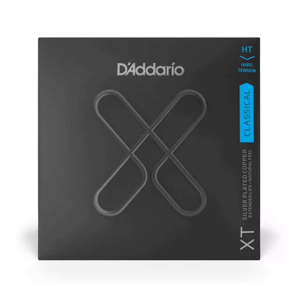 D’Addario XTC46 XT Classical Silver Plated Classical Guitar Strings, Hard Tension