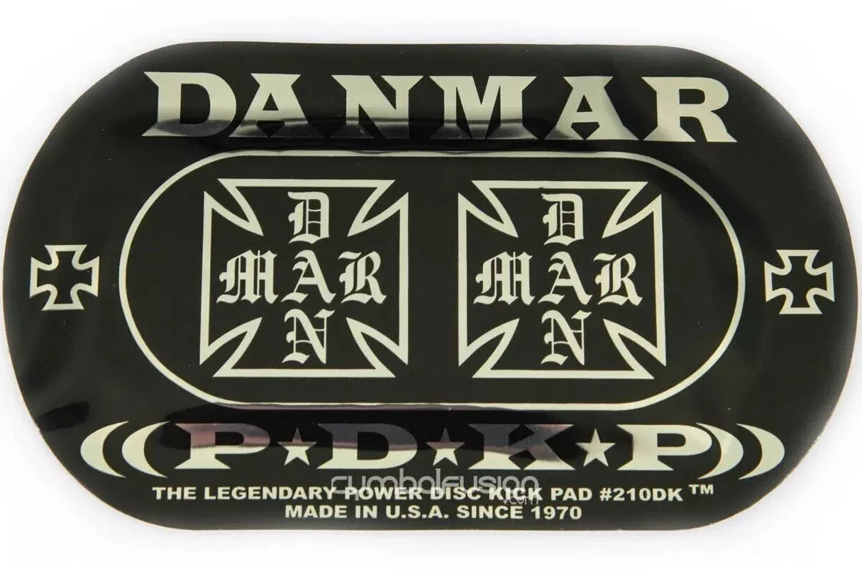 Danmar BB1458 Double Kick Bass Drum Impact Pad Iron Cross