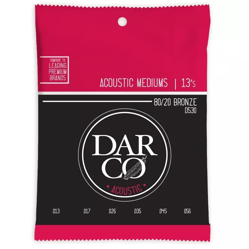 Darco D530 80/20 Bronze Medium 6-String Acoustic Guitar Set