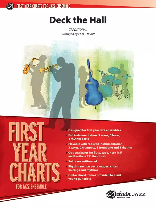 Deck the Hall: Jazz Ensemble Conductor Score & Parts