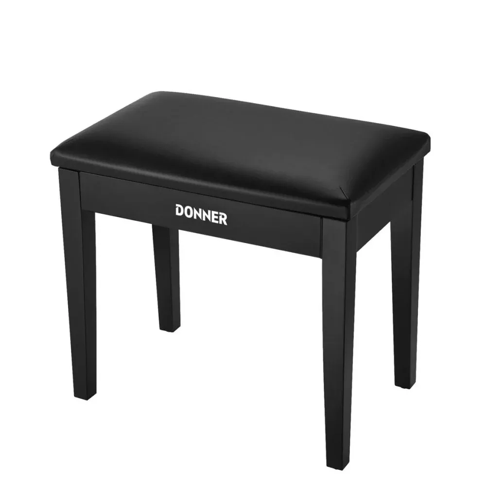 Donner EC2044 Piano Bench with Music Storage – Black