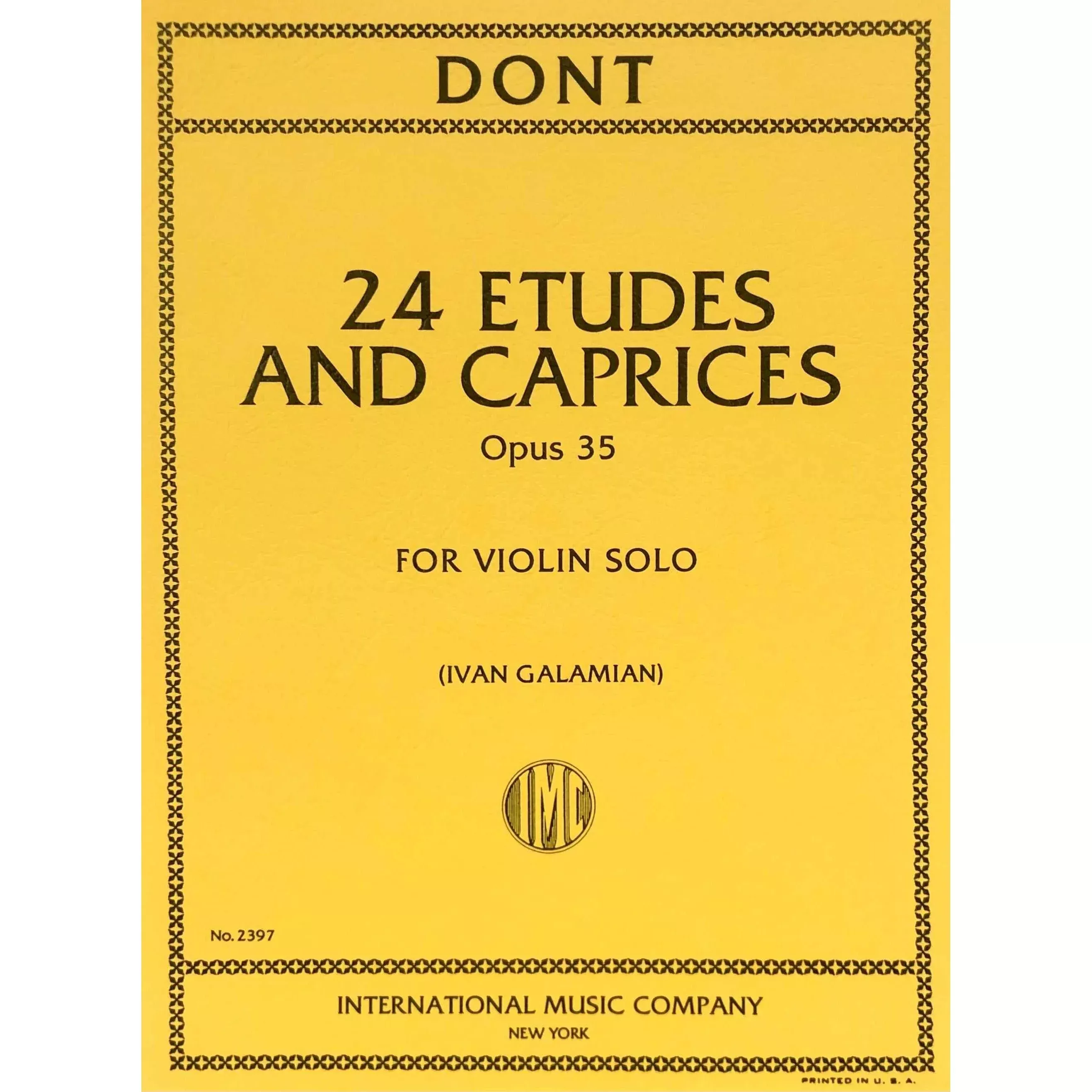 Dont 24 Etudes and Caprices for Violin Opus 35