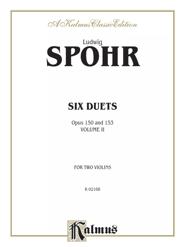 Duets, Volume II, Opus 150 & 153: Violin Book
