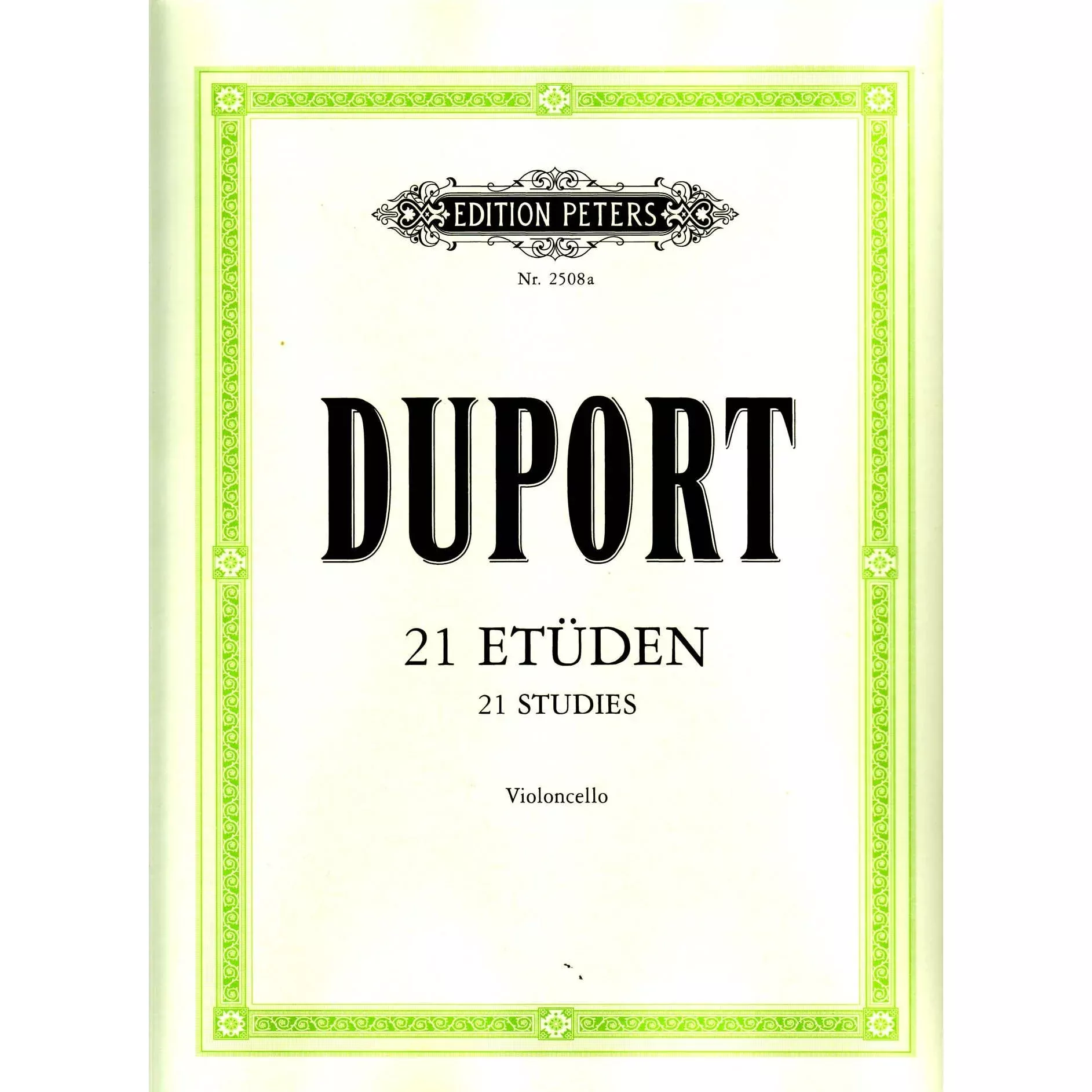 DUPORT - 21 STUDIES FOR CELLO