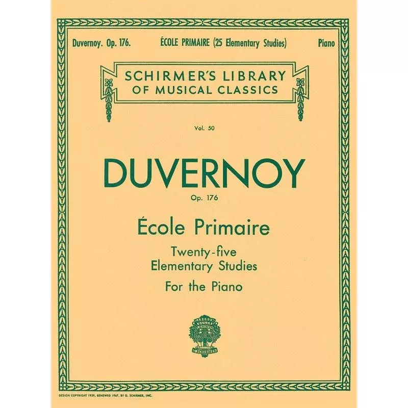DUVERNOY - 25 ELEMENTARY STUDIES OP 176 FOR PIANO